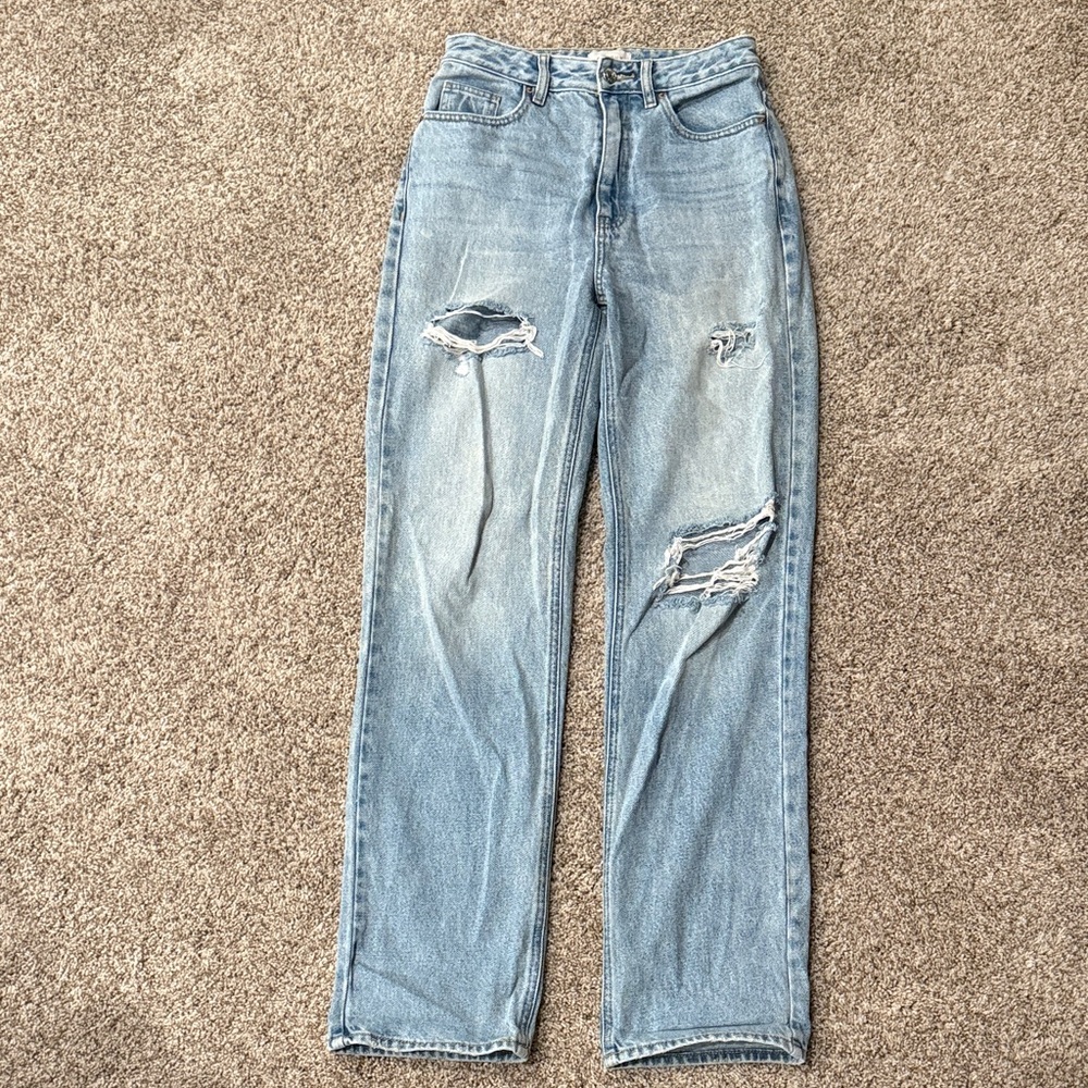 PacSun Light Blue Distressed 90s Boyfriend Jeans